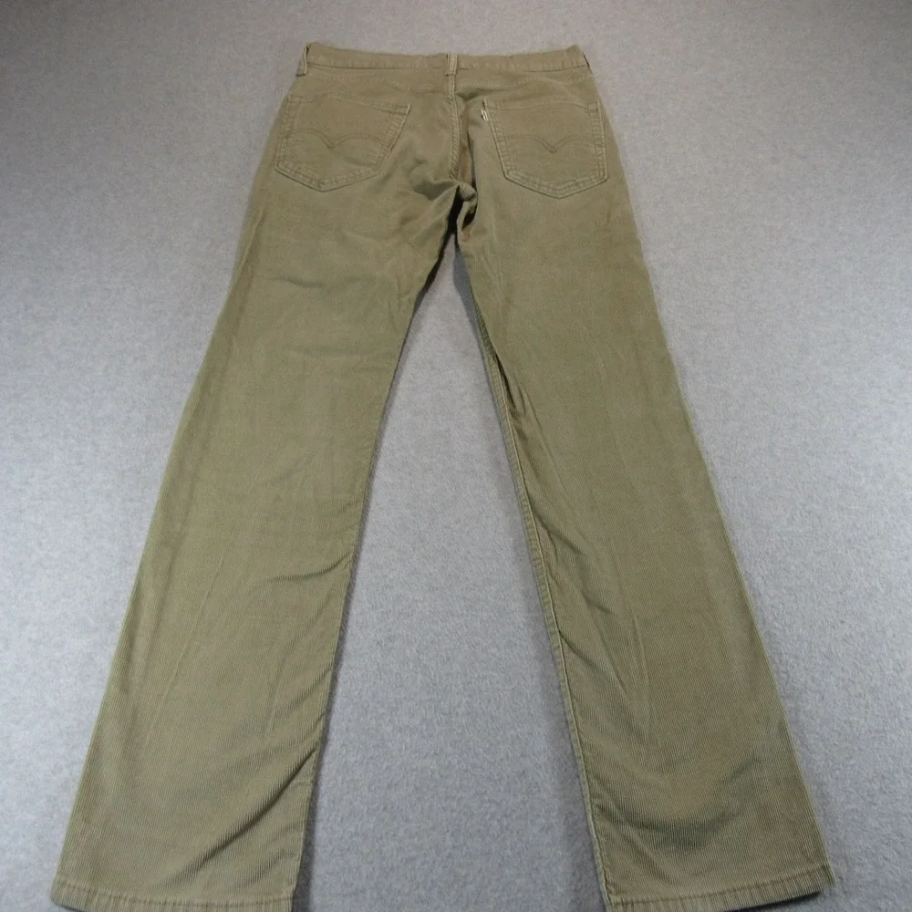 Levis Mens Corduroy Jeans 514 30 x‎ 32 Straight Fit Khaki Tan Cotton Polyester